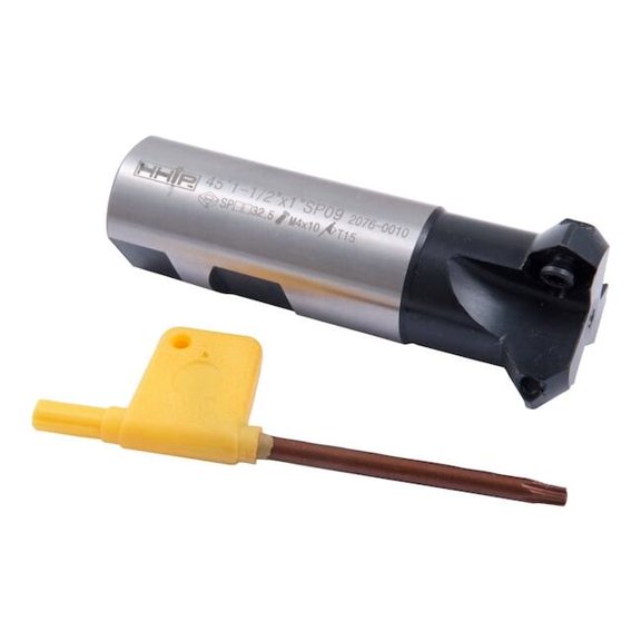 Hhip 45 Degree 1-1/2" X 1 Shank 3-Insert Indexable Chamering End Mill 2076-0010