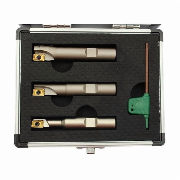Hhip 3 Piece 1/2" Square Shoulder Coolant-Thru Indexable End Mill Set 5822-1710
