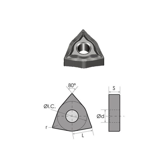 Hhip WNMG-332-EM NC-TiAIN Coated Carbide Insert 6052-0332