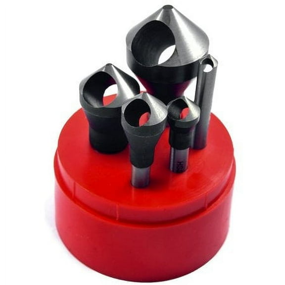 Hhip 5 Piece 90 Degree Zero-Flute Countersink & Deburring Tool Set 2001-0007