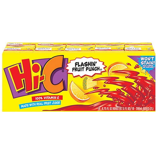 Hi-C Flashin Fruit Punch Fruit Juice, 6.75 Fl. Oz., 10 Count