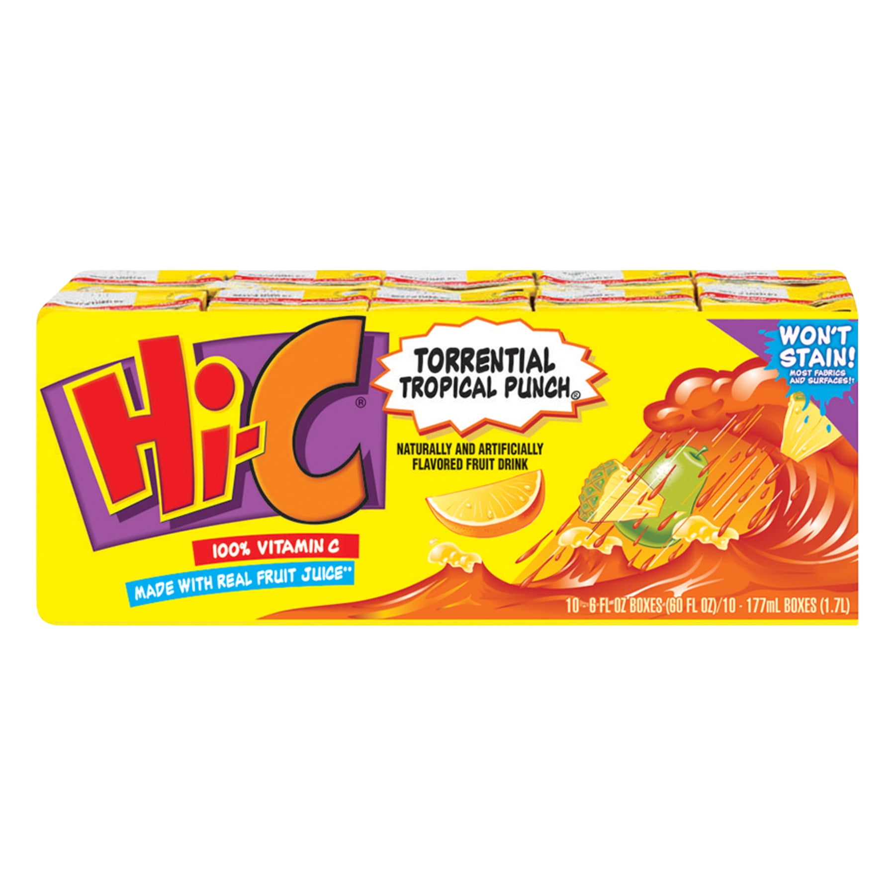 HiC Juice Torrential Tropical Punch, 6 Fl. Oz., 10 Count