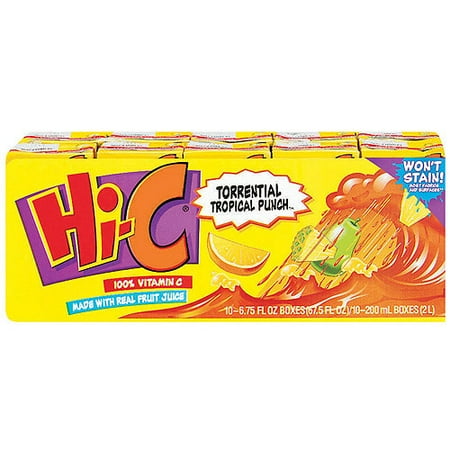 Hi-C Torrential Tropical Punch, 6.75 Fl. Oz., 10 Count