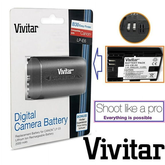 Hi-Cap LP-E6 LP-E6NH Battery For Canon EOS R6 R5 Ra R7