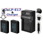 Hi Capacity 2-Pcs LP-E17 Li-Ion Battery With Charger For Canon EOS Rebel T6i T6s
