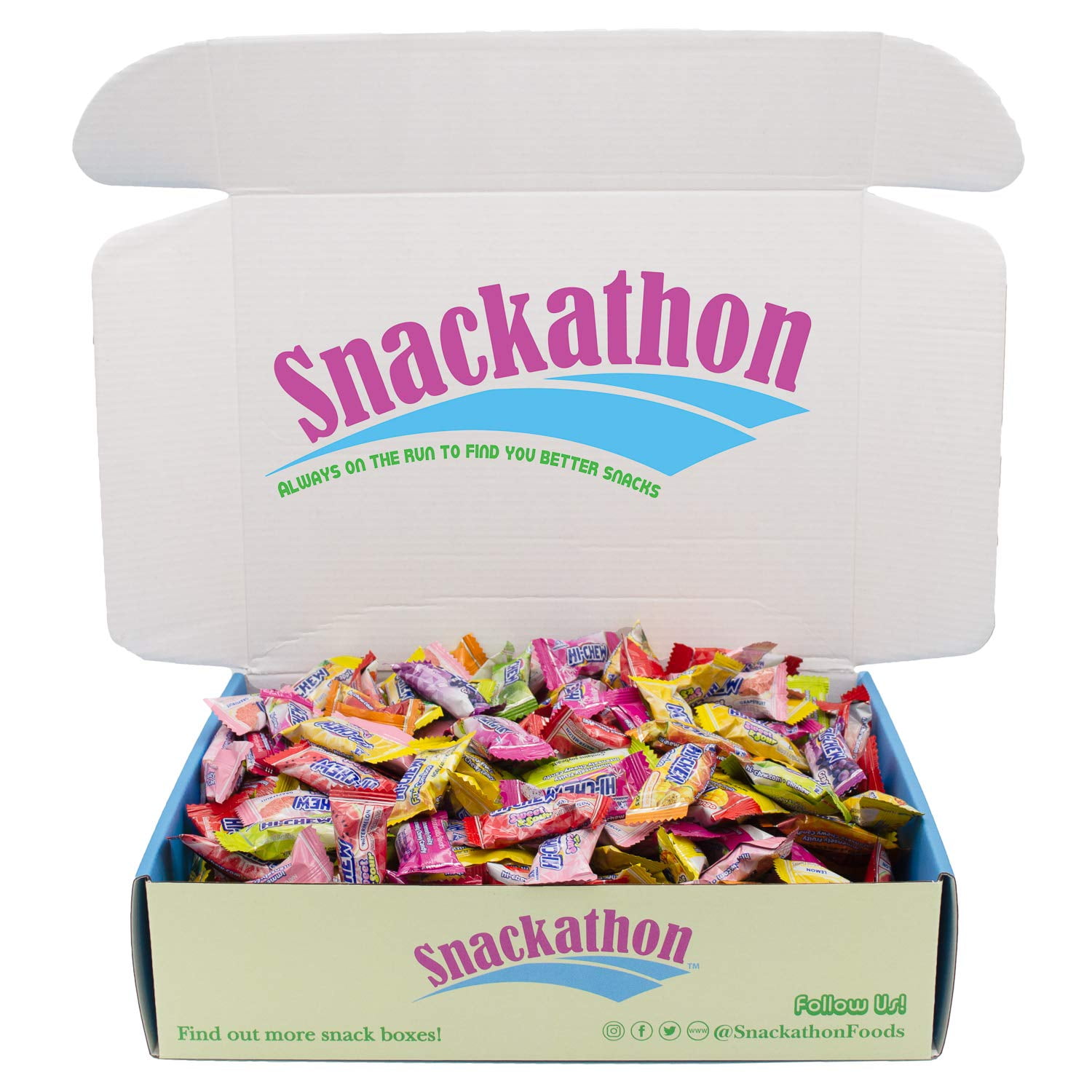 Hi Chew 12 Flavors, Bulk 330+ Pieces, 4 Pound (Strawberry, Mango, Green