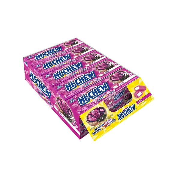 HiChew Acai Chews, 1.76 oz (Pack of 15) Exotic Superfruit Chewy Candy