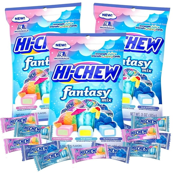 Hi-Chew Fantasy Mix, Summer Candy, Pack of 3, 3 Ounces per Bag