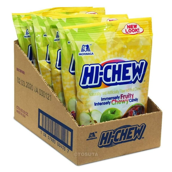 Hi-Chew Fruit Chews Regular Mix 3.53 oz Bag (Pack of 6)