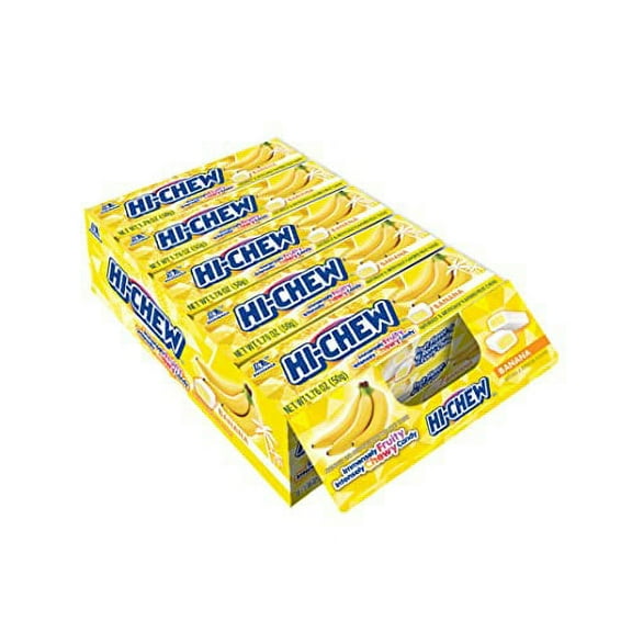 HiChew Banana Chews, 1.76 oz (Pack of 15) Tropical Fruit Chewy Candy