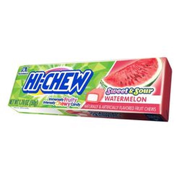Hi-Chew Stick Chewy Fruit Candy - Watermelon (Pack of 16)