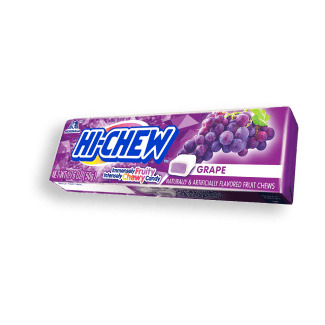 HI-CHEW Grape Sticks - Box of 15, 1.76oz ea | Unique Fun Soft & Chewy Taffy Candy | Immensely Juicy Fruit Flavors