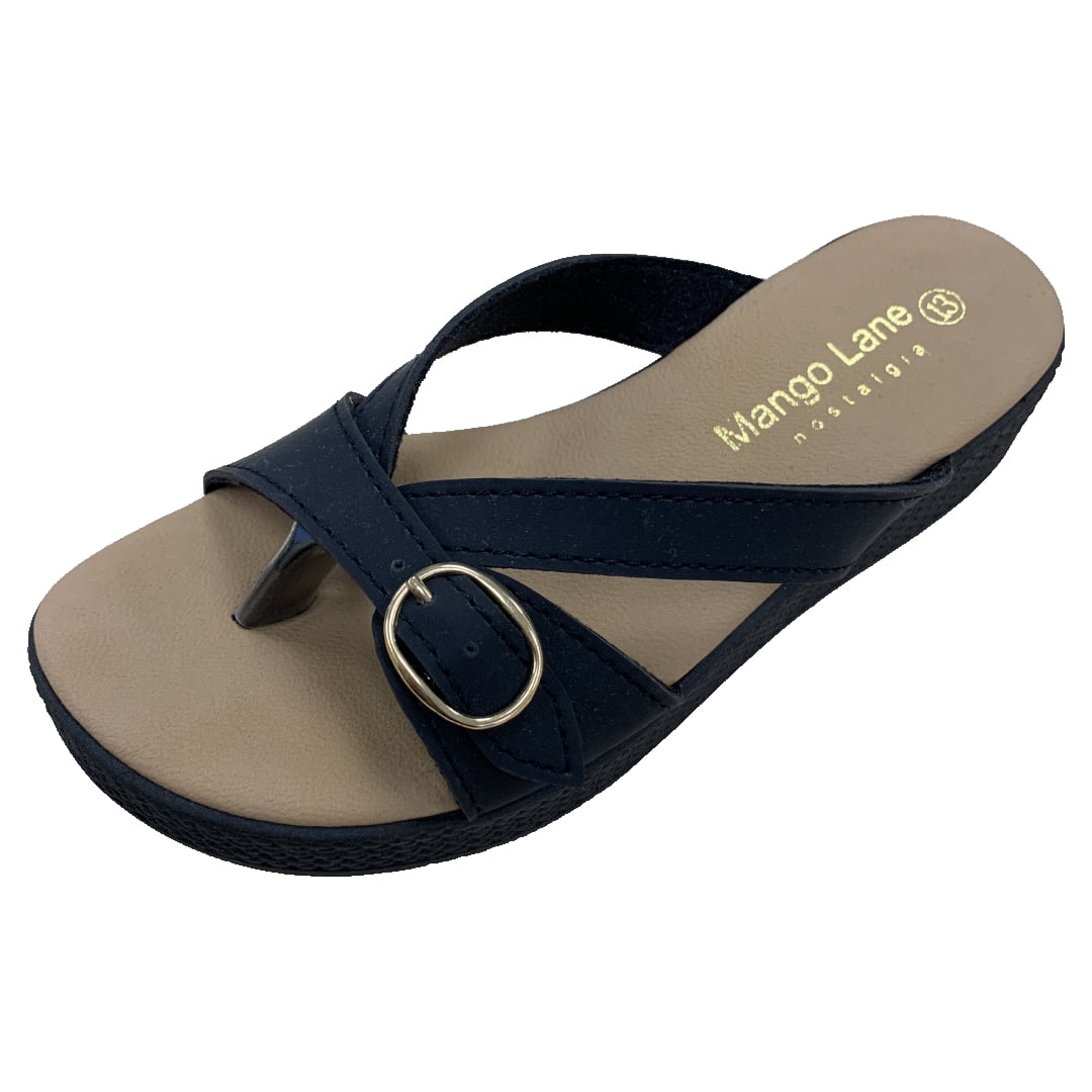 MANGO LANE GIRLS PLATFORM BUCKLE STRAP SANDAL C8601 BLACK SIZE 3