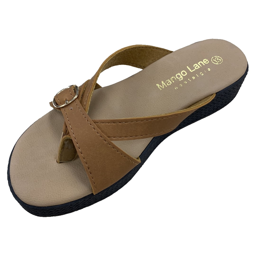 MANGO LANE GIRLS PLATFORM BUCKLE STRAP SANDAL C8601 CAMEL SIZE 1
