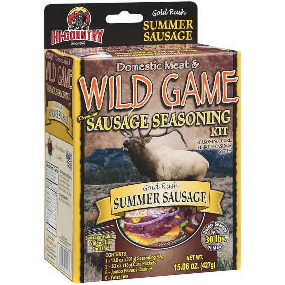 Hi Country Wild Game Seasonings Gold Rush Summer Sausage Premium Sausage Seasoning & Cure Kit