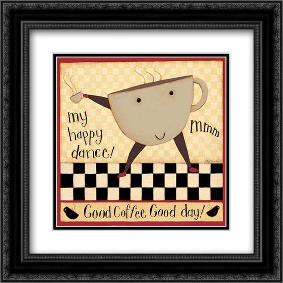 Hi Cupy 2x Matted 20x20 Black Ornate Framed Art Print by DiPaolo, Dan