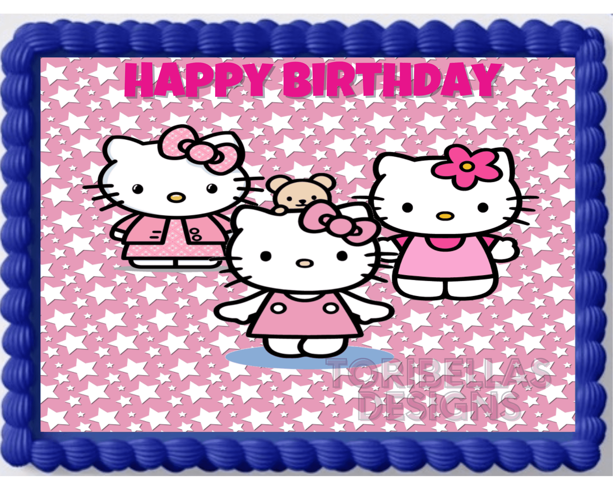 Hello Kitty Edible Cake Topper Custom Edible Kitty Cake Topper - Print ...