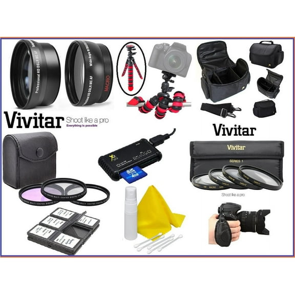 Hi-Def Pro Super Deluxe Accessory Package Bundle for Canon EOS Rebel 90D T8i (58mm Size Compatible)