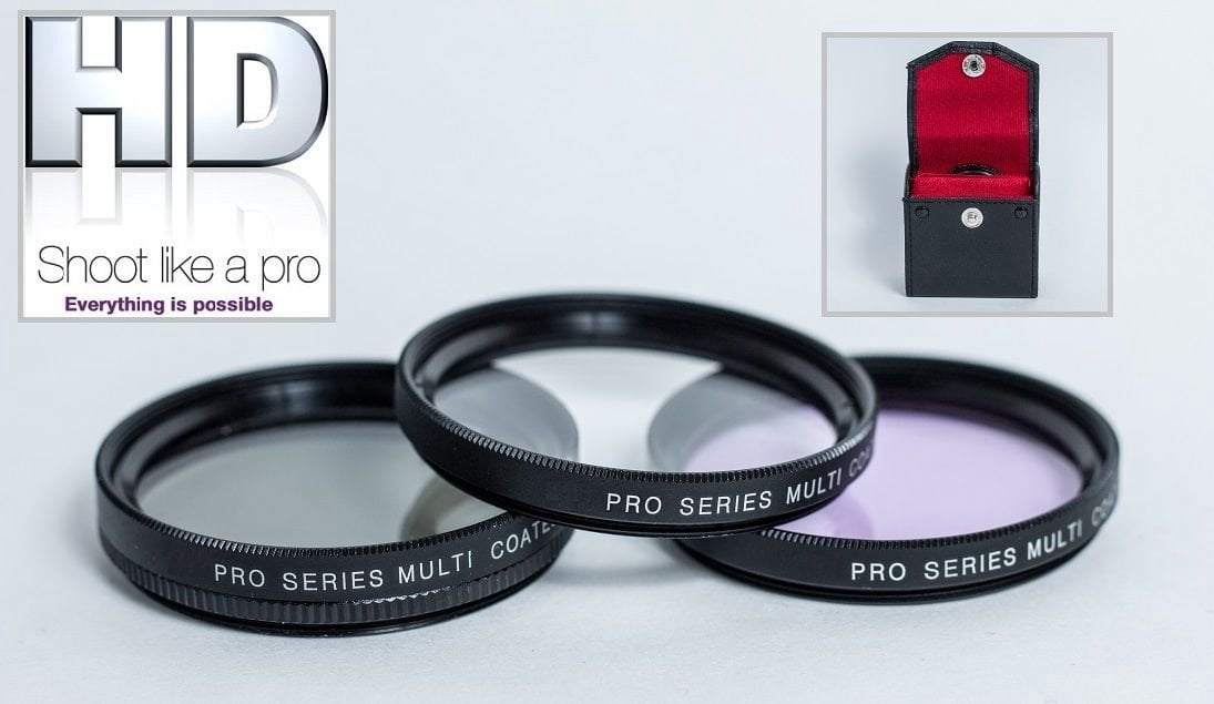 Hi Def UV Polarizer & Fluorescent Filter Set for Panasonic HC
