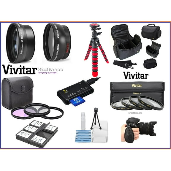 Hi Definition Super Deluxe Accessory Kit Bundle for Canon EOS Rebel SL3 (58mm Compatible)