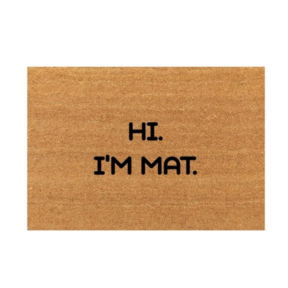 Hi, I'm A Doormat Funny Welcome Mat, Non-Slip Entrance Rugs for Front Door, Decoration Doormat for Indoor Outdoor Use, Door Mats, Home Decor, 15.7x23.6 Inch