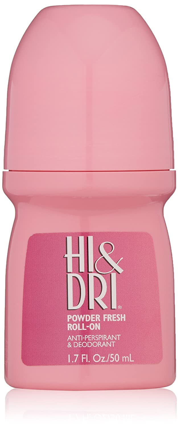 Hi & Dri Anti Perspirant Deodorant Roll On Powder Fresh 1.7 Oz (Pack Of 12)