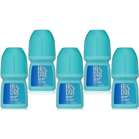 Hi & Dri Anti-Perspirant Deodorant Roll-On Unscented, 1.50 oz (Pack of 4)