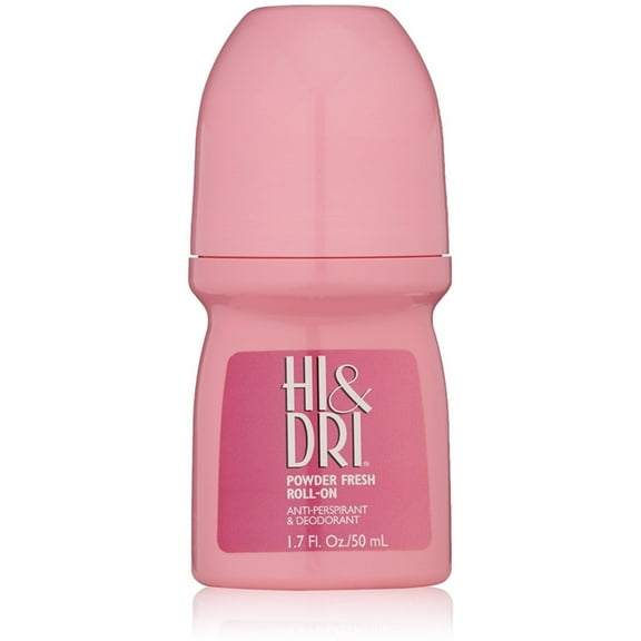Hi & Dri Roll On Anti-Perspirant & Deodorant, Powder Fresh 1.70 oz (Pack of 4)