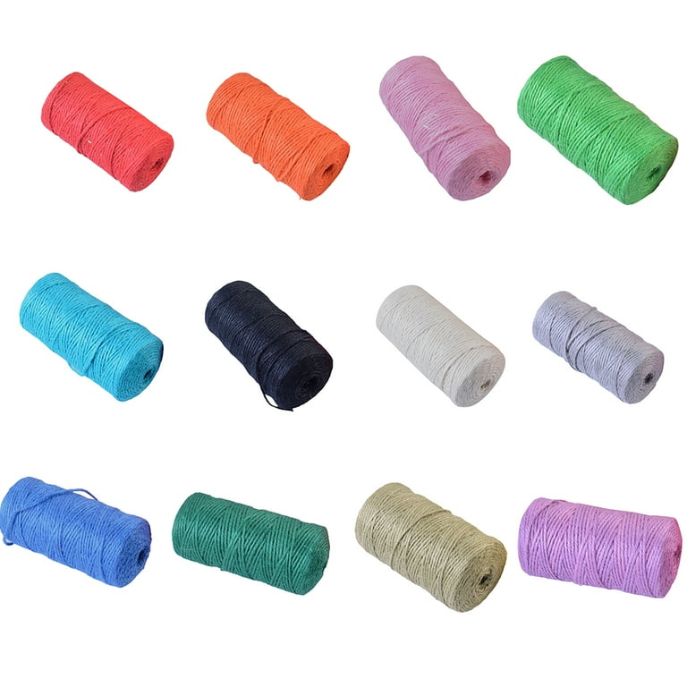 Hi.FANCY Rope Colorful Natural Jute Twine String Roll Cord for DIY Art Crafts and Wrapping White Walmart