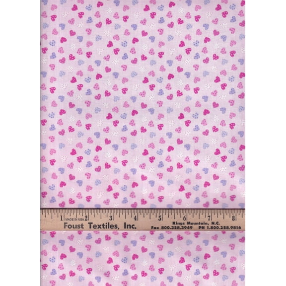 Hi Fashion Fabrics Valentine Mini Patterned Hearts