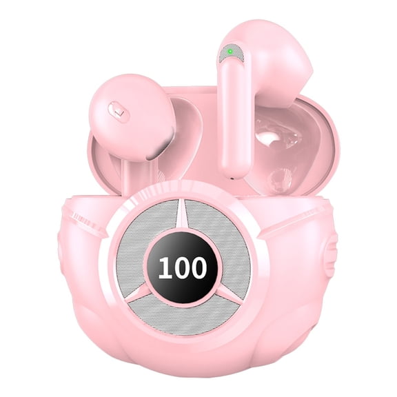 Hi-Fi-Headphones-Control Digital Display Bluetooth 5.2 Insensible Wearing MIni Wireless Earphones Polished Novelty Appearance Earbuds Headset, Bluetooth Headset