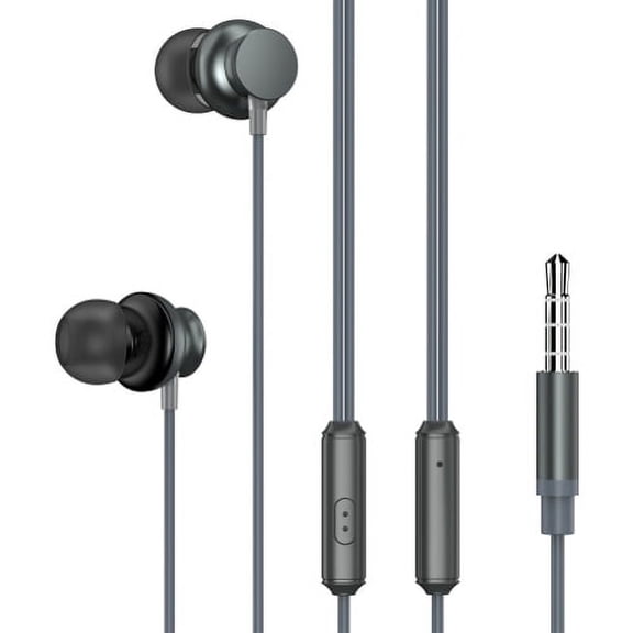 Hi-Fi Sound Wired Earphones for Cricket Debut S3, Icon 6 - Headphones Handsfree Mic Headset Metal Earbuds In-ear Earpieces for Cricket Debut S3, Icon 6