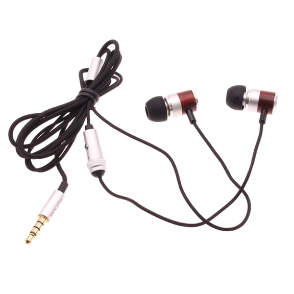 Hi-Fi Sound Wired Earphones for Cricket Debut S3, Icon 6 - Headphones Handsfree Mic Headset Wooden Earbuds In-ear Earpieces for Cricket Debut S3, Icon 6