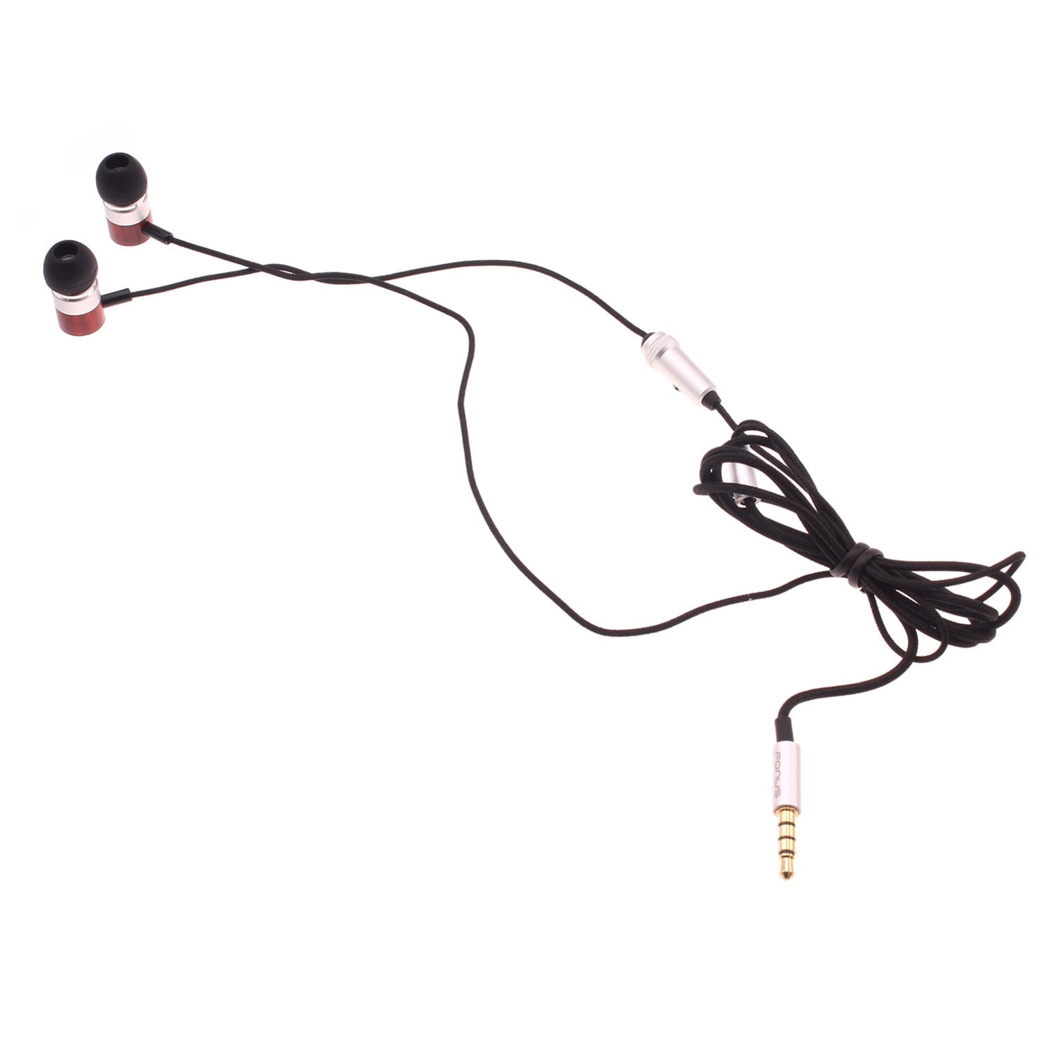 Hi-Fi Sound Wired Earphones for Moto G Power (2021)/Play (2021) Phones - Headphones Handsfree Mic Headset Wooden Earbuds In-ear Earpieces Compatible With Motorola Moto G Power (2021)/Play (2021)