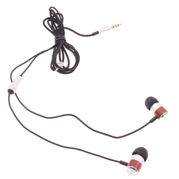 Hi-Fi Sound Wired Earphones for OnePlus Nord N100/N10 5G Phones - Headphones Handsfree Mic Headset Wooden Earbuds In-ear Earpieces Microphone A4D Compatible With OnePlus Nord N100/N10 5G