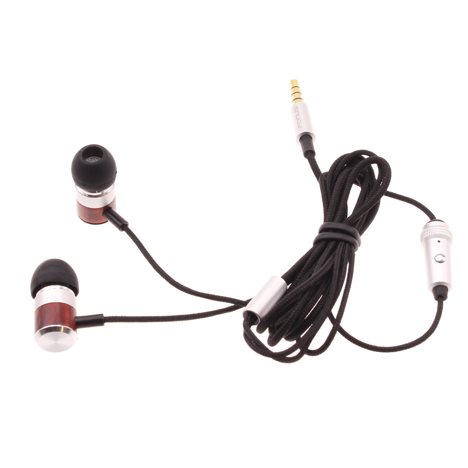 Hi-Fi Sound Wired Earphones for Motorola Moto G Power 5G (2023)/5G Stylus (2023) Phone - Headphones Handsfree Mic Headset Wooden Earbuds P5X