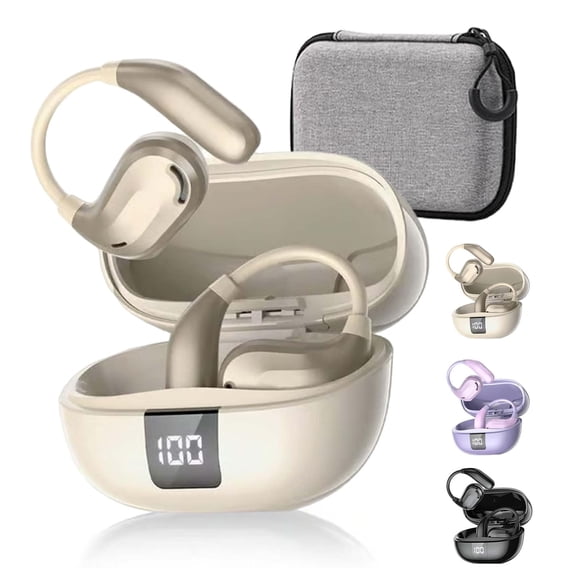 Hi-Fi Sports Bluetooth 5.4 Ear Hook Headphones With Noise Cancelling & Ai Translation, XT66 Sports Bluetooth 5.4 Ear Hook Headphones, 90 Hrs, IPX5 Waterproof Earphone For Workout/Running (Khaki)