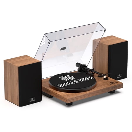 Hi-Fi System Bluetooth Turntable with Stereo Bookshelf Speakers