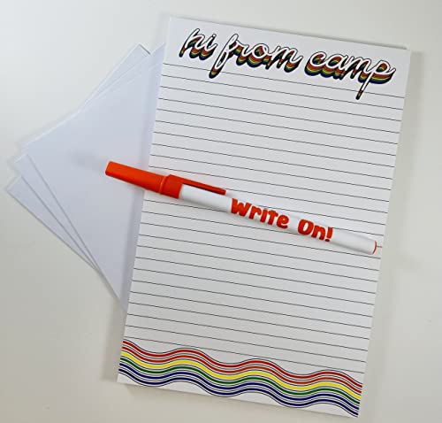 Camp On The Mountainside Stationery Paper - 60 Sheets Nature Design For Letters & Printing