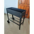 thumbnail image 1 of Hi-GARDEN,1-YEAR-WARRANTY,33"x14.1"x31.5",Aveyas Metal Raised Garden Bed Cart with Legs,Elevated Tall Planter Box with Wheels for Outdoor,Indoors,Patio,Backyard((Dark Gray)), 1 of 6