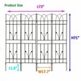 thumbnail image 1 of Hi-GARDEN, 1-YEAR-WARRANTY, 71"(H)*17.7"(W), 4 Pack of Metal Garden Trellis, Rustproof Trellis for Climbing Plants Outdoor Flower Support(Black), 1 of 6