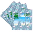 thumbnail image 1 of 3drose, Hi Hawaii Vacation Design with Flamingo Pattern Background., Set of 4 Ceramic Tile Coasters, 1 of 7
