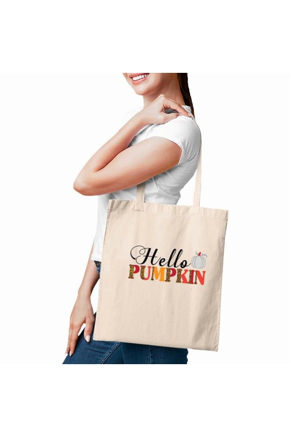 Hi Hello Pumpkin Fall Season Gift Tote Bag