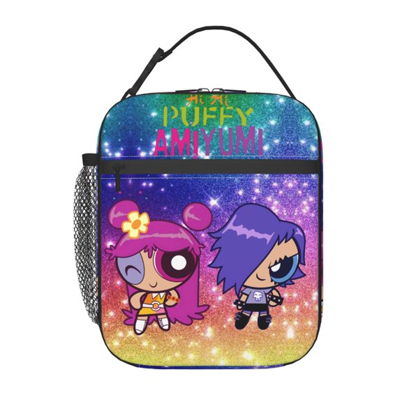 Hi Hi Puffy AmiYumi Insulated Lunch Bag - Reusable Lunch Box - Portable Lunch Tote