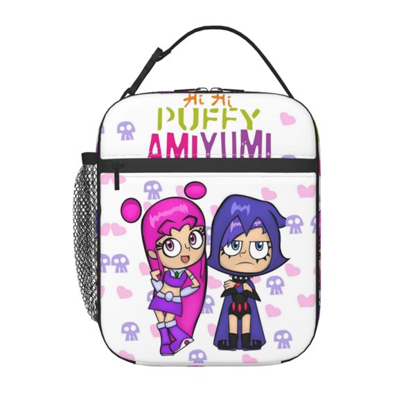 Hi Hi Puffy AmiYumi Insulated Lunch Bag - Reusable Lunch Box - Portable Lunch Tote