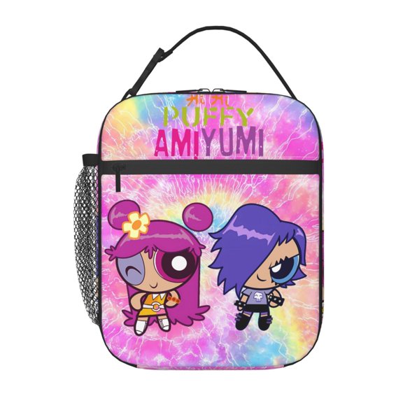Hi Hi Puffy AmiYumi Insulated Lunch Bag - Reusable Lunch Box - Portable Lunch Tote