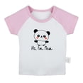 thumbnail image 1 of Hi, I'm New Funny T shirt For Baby, Newborn Babies T-shirts, Infant Tops, 0-24M Kids Graphic Tees Clothing (Short Pink Raglan T-shirt, 0-6 Months), 1 of 4