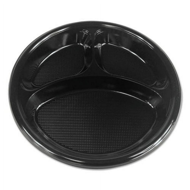 Hi-Impact Plastic Dinnerware, Plate, 3-Compartment, 10 Hi-Impact Plastic Dinnerware, Plate, 3-Compartment, 10