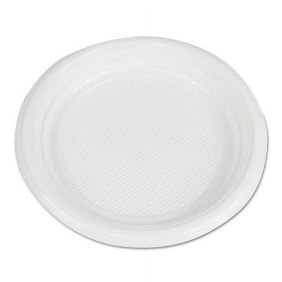 Hi-Impact Plastic Dinnerware, Plate, 6" Dia, White, 1,000/carton | Bundle of 2 Cartons