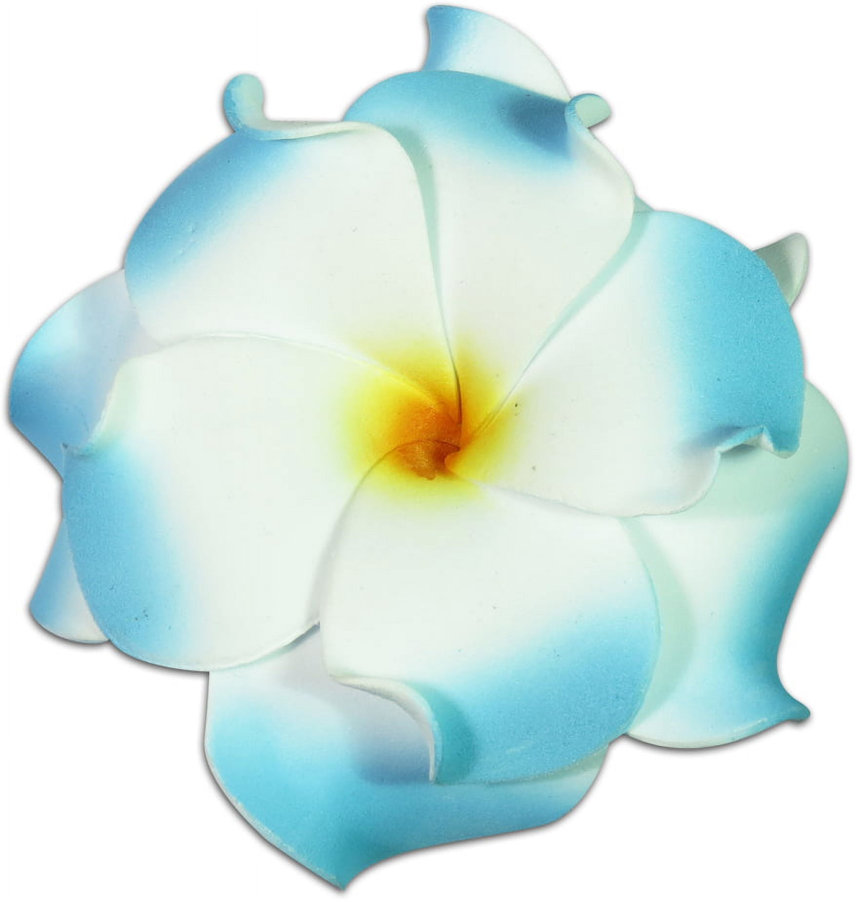 Hi Jewelry Foam Hair Clip Double White-Blue Hair Accessory